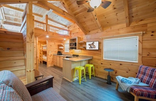 Bryan Cabin | Experience A Safe and Secure Vacation! Full Kitchen, Outdoor Swimming Pool
