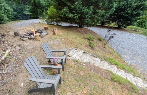 Asheville Apartment | Fabulous escape with firepit, stylish interior & central AC - near hiking