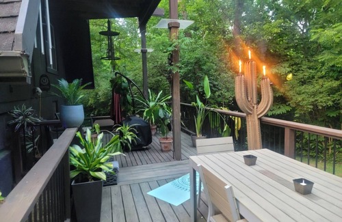 Anderson Township House | Fairytale A Frame in Cincinnati with hot tub, sauna, and gym. 2 Fenced acres