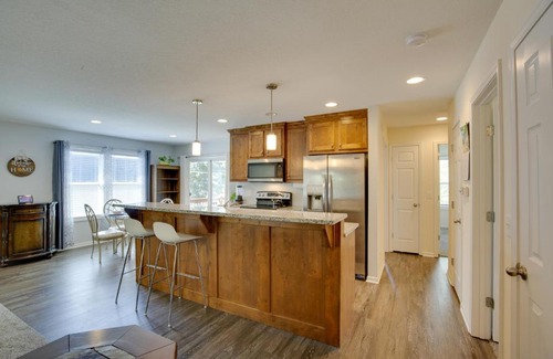 Lansing House | Family-Friendly Lansing Home with Covered Balcony!