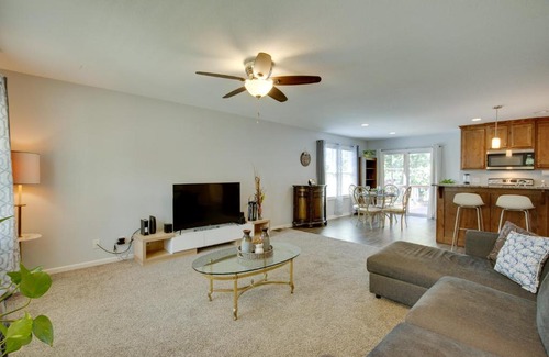 Lansing House | Family-Friendly Lansing Home with Covered Balcony!