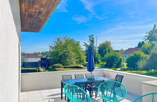 Aspach-le-Bas House | Family & Friends - Route des Vins - Terrace View