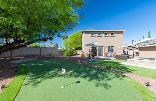 Tucson House | Family Fun Vacation, Heated Pool, Spa, Game Room, Sauna, Putting Green.