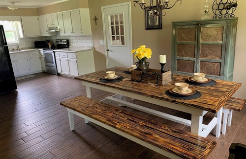 Morris Chapel House | Family home about a mile from Shiloh Park. Pet friendly with a fenced-in yard!