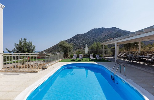 Vlichada Villa | Family villa w/heated private pool, kids play area & bbq, close to sandy beach