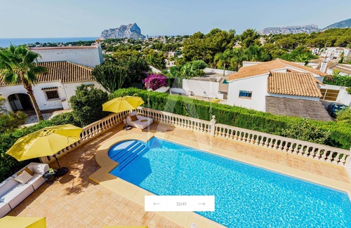 Urbanitzacio la Fustera House | Fantastic sea view and view of Calpe with large pool