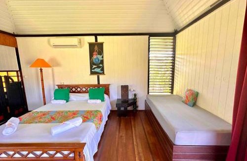 Moorea-Maiao House | Fare Mahana - plage priveé avec vue sur Tahiti