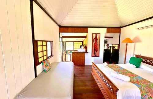 Moorea-Maiao House | Fare Mahana - plage priveé avec vue sur Tahiti