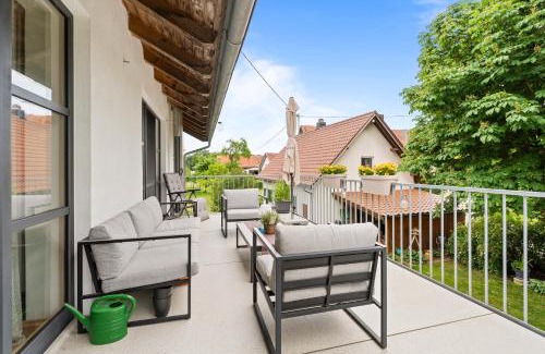 Memmingen Apartment | Fe Wo Brunnen - 120 qm - ruhige Lage - viel Natur- komfortabel - grosser Balkon und Garten - 3D Rundgang verfügbar