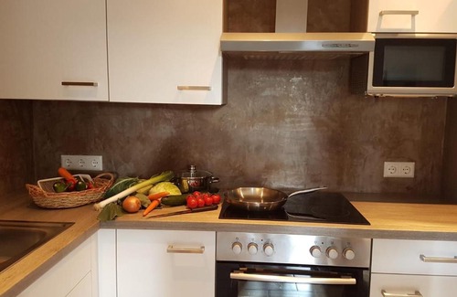 Frickenhausen Apartment | Ferienwohnung Burgblick im Neuffener Tal mit Sauna und Wallbox