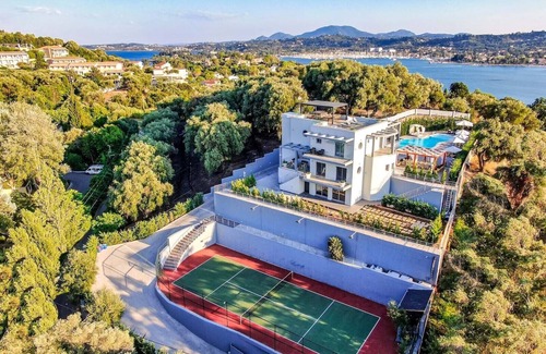 Limni Villa | Five Stars Villa Corfu - 2 swimming pools 1 heated - tennis court