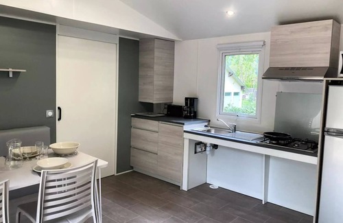 Vicdessos House | Flower Camping LA BEXANELLE * - Home Flower Premium 33m2 - 3 bedrooms + TV + LV + terrace 6 people