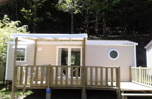 Treignac House | Flower Camping La Plage * - Mobil home Comfort 31m2 (3 bedrooms) + TV + semi-covered terrace of 18 m2 8 people