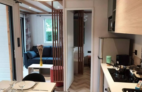 Saint Maime Ski Chalet | Flower Camping La Rivière * - Chalet Badiane Premium Air Conditioning 35m2 - 2 bedrooms - 2 bathrooms + Terrace 19m2 6 people