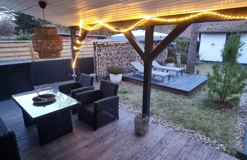 Borkheide House | Forest bungalow "auszeit" 2-3 pers. Wifi fireplace sauna