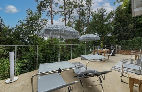Langenburg House | Forest vacation home with fireplace in an idyllic location on the edge of the forest below a wellness hotel