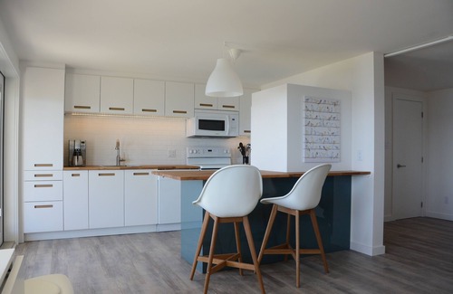 Sidney Apartment | Fully-equipped, comfortable, modern oceanfront suite right on the beach!
