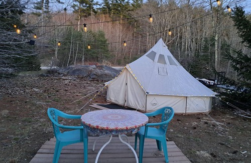 Farmington RV Rental | Glamping in paradise 7 acre pond surrounded by blueberries and forest