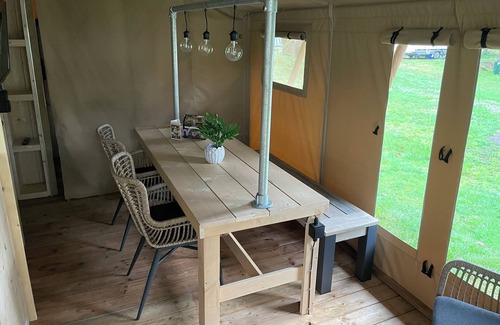 Beerze Cabin | Glamping in safari style! A luxurious and stylishly furnished glamping tent!