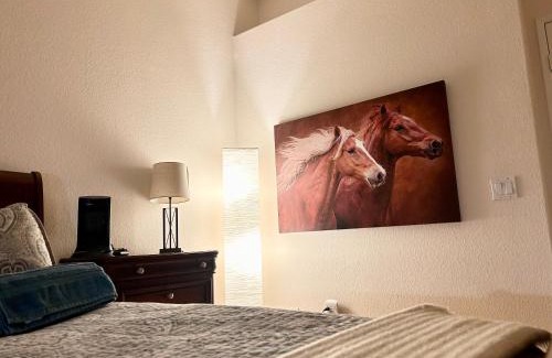 Hemet House | Golden Saddle Suite with TV and private bathroom