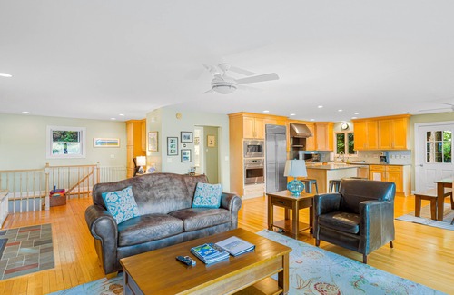 North Lake George House | Gorgeous lakeview retreat with wraparound porch, wood stove, & WiFi - dogs OK