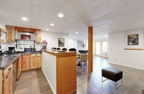 Avery Creek House | Grand mountain-view retreat with hot tub, 2 living areas, foosball, fireplace