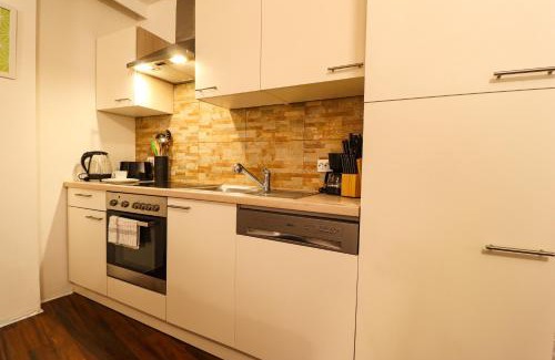Crimmitschau Apartment | Großes, vollausgestattes Apartment für 5 Personen mit WLAN, vollausgestatteter Küche, Waschmaschine und Trockner