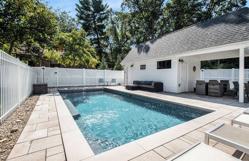Grand Beach House | Heated pool, screened porch, fire pit, 1 blk to beach and park, close to town
