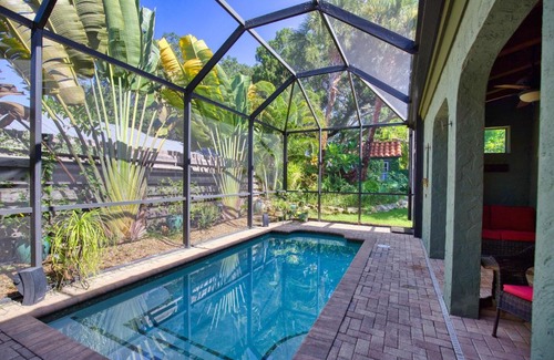 Sarasota House | Heated Saltwater Pool, Breathtaking outdoor terraces, beautiful landscaping- Villa Serene Escape