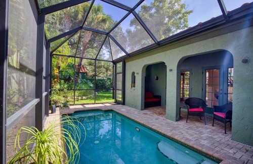 Sarasota House | Heated Saltwater Pool, Breathtaking outdoor terraces, beautiful landscaping- Villa Serene Escape