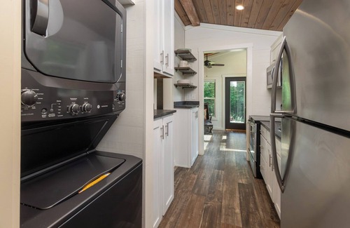 Robbinsville Cottage | High Hollow Cottage: Modern Tiny Home with Hot Tub and Fire Pit