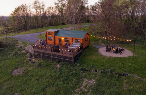 Brookville Cabin | Hillside Hideaway | Hot Tub, Cozy Cabin, Beautiful Valley Views