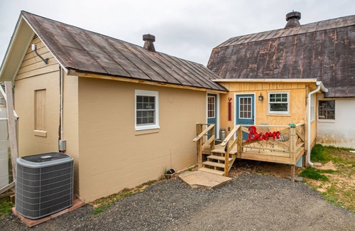 Lovettsville House | Historic Milk House Cottage Pond with Fire pit