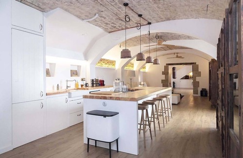 Caldes d'Estrac House | Historic XVI century beach home near Barcelona with fitness & yoga space