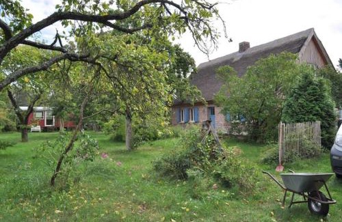 Bellin House | Historisches Reetdachhaus mit Bauwagen und großem Obstgarten
