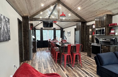Muse Cabin | Hit the trail from the property! Game room, fire pit and 4 king suites