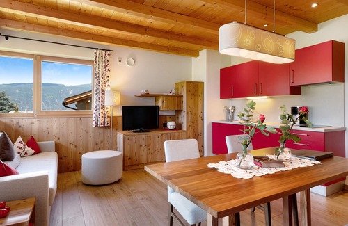 Kastelruth Apartment | Holiday Apartment "Cornelia Rose" with Mountain View, Terrace & Wi-Fi