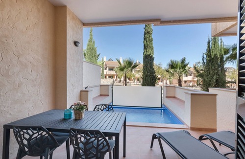 Fuente Alamo de Murcia Apartment | Holiday Apartment "El Oasis Malasia 16 Bajo A" with Shared Pool, Private Terrace & Wi-Fi