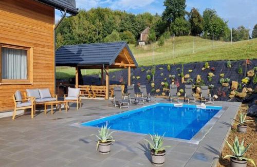 gmina Iwierzyce House | Holiday Home Wi niowa with Pool and Mountains, cleaning included
