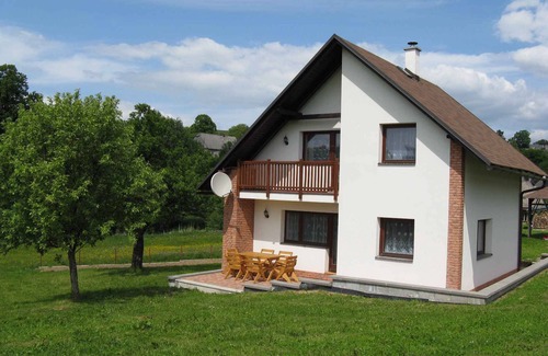 Mladkov House | Holiday home with fireplace and hearth