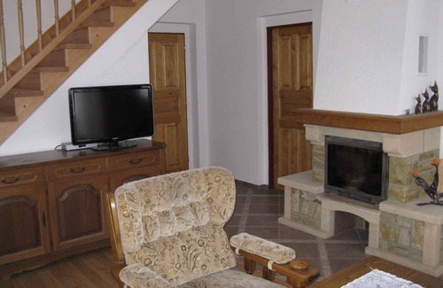 Mladkov House | Holiday home with fireplace and hearth