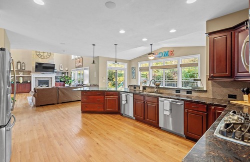 Fayetteville House | Home theater, pool, spa close to SU, Downtown