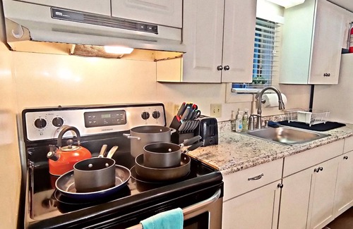 Huntington Apartment | Huntington's Hidden Gem! Private Hot Tub, King Size bed! Perfect Couple Getaway!
