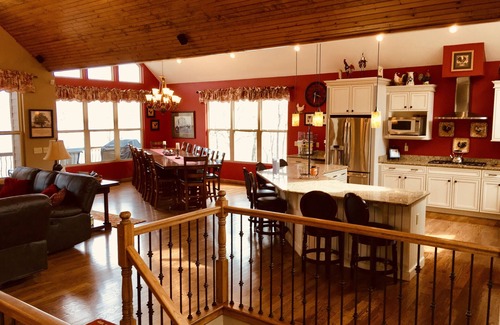 Big Creek House | Ideal location, Lakefront, Hot Tub, 2 Story Dock, 2 kitchens, 2 Ice Maker