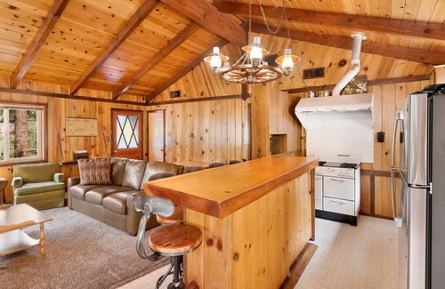 Fawnskin Cabin | Idle Ours Cabin ~ Rustic and Cozy Cabin with Fireplace & Private BBQ - Walk to Big Bear Lake