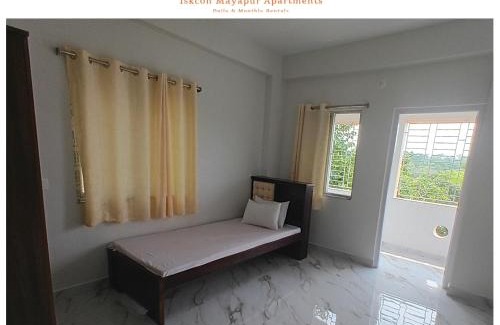 Krishnagar-II Apartment | ISKCON Mayapur Apartments - Daily & Monthly Rentals - One Bedroom SERVICED Apartment, 5 MINUTE TOTO RIDE to MAIN ISKCON TEMPLE