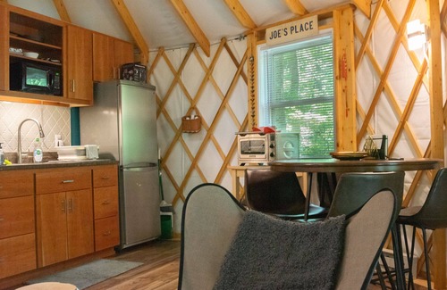 Rawley Springs Cabin | JP's Waterfront Yurt with Heating, Cooling & Wifi / Glamping on the River