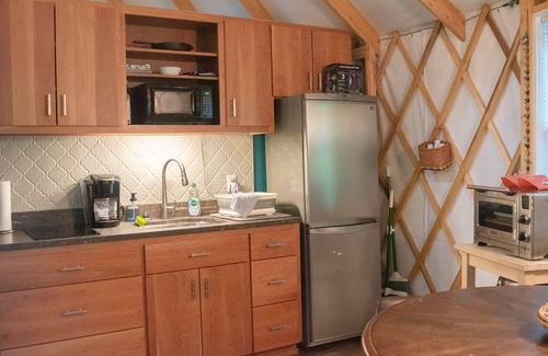 Rawley Springs Cabin | JP's Waterfront Yurt with Heating, Cooling & Wifi / Glamping on the River