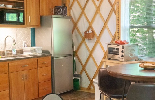 Rawley Springs Cabin | JP's Waterfront Yurt with Heating, Cooling & Wifi / Glamping on the River