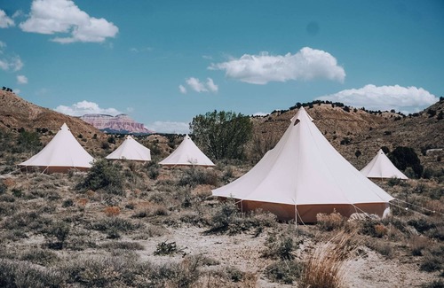 Tropic House | King Tent w/Shared Bathroom - Beauty awaits you just past the red cliffs.